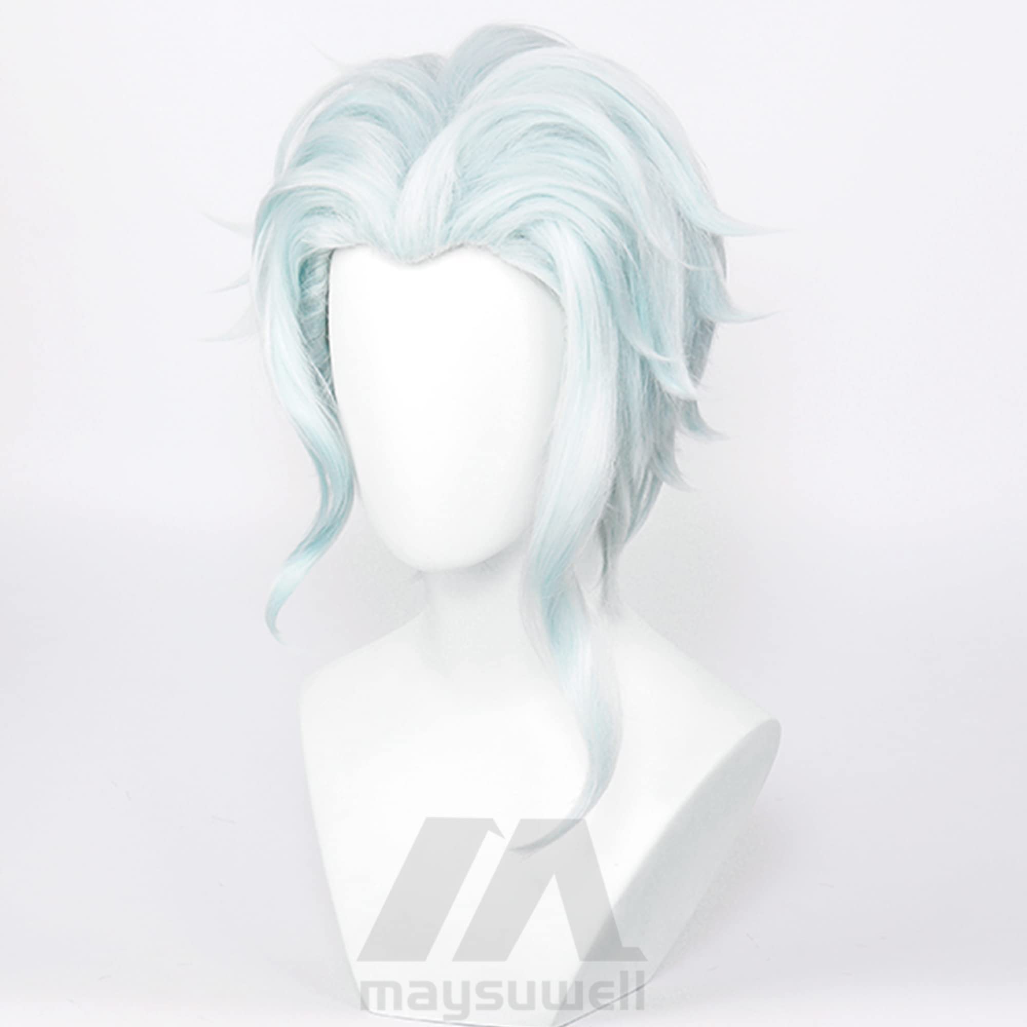 Sky Blue Cosplay Wig with Heat Resisitant Synthetic Costume Hairs for Women Men Halloween Christmas Cos Anime Party Replacement Wigs - Image 4