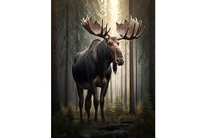 Moose Diamond Art: Unveil Nature's Majestic Beauty through Artistic Expression