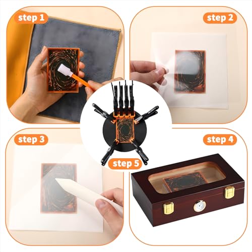 Didaey 539 Pcs Card Flattening Tool Kit Trading Card Repair Accessory Grading Cleaning Kit for Collectors Collectible Cleaning Protect Fix Bent Cards Flatten Lifted Edges Accessories - Image 6