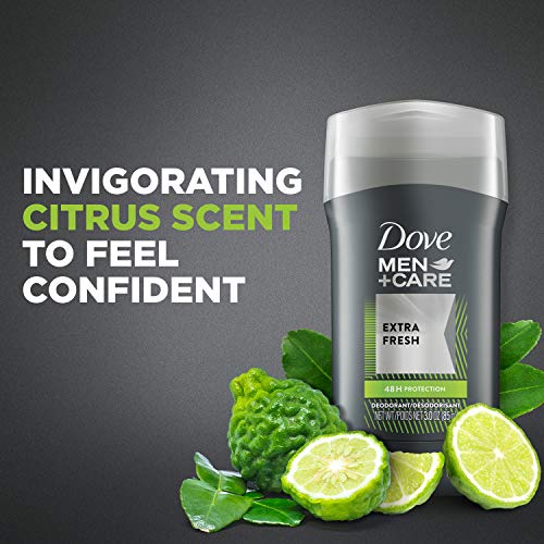 Dove Men+Care Deodorant Stick Aluminum Free With 48-Hour Protection Extra Fresh Deodorant For Men With Vitamin E And Triple Action Moisturizer 3 Ounce (Pack Of 4), Packaging May Vary #TOP4