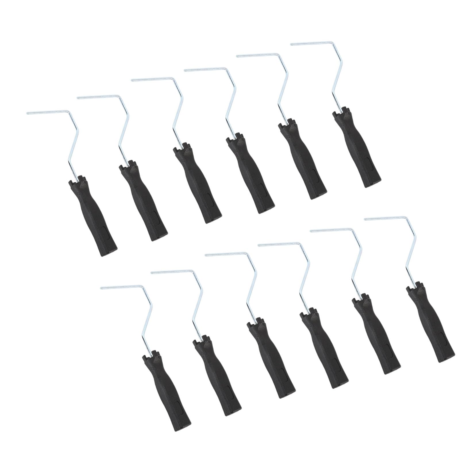 Telaio per Rullo di Vernice, 12 Pezzi da 4 Pollici Maniglia per Rullo di Vernice in Plastica in Acciaio, Forniture per Pittura con Design Compatto per Pittura su Pareti, Porte, Mobili e
