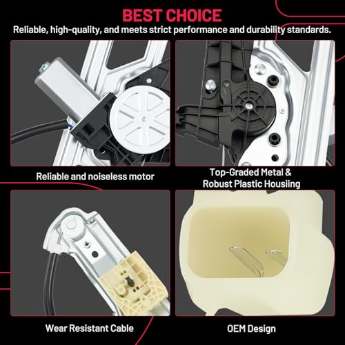 Image of BDFHYK EK4Z6123200B Power Window Regulator with Motor Front Right Compatible with Ford Transit-150, Transit-250, Transit-350