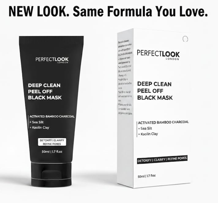 Peel-Off Face Mask for Blackhead Remover & Acne – Deep Pore Cleanser with Bamboo Charcoal & Kaolin – Unclogs Pores & Controls Oil