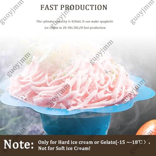 guoyjmm Nudel-Eismaschine, Elektrische Pasta-EIS-Pressmaschine, Edelstahl, 4 Austauschbare Formen, Leicht Zu Reinigen, Für Gelato- Und Dessertläden – Bild 8