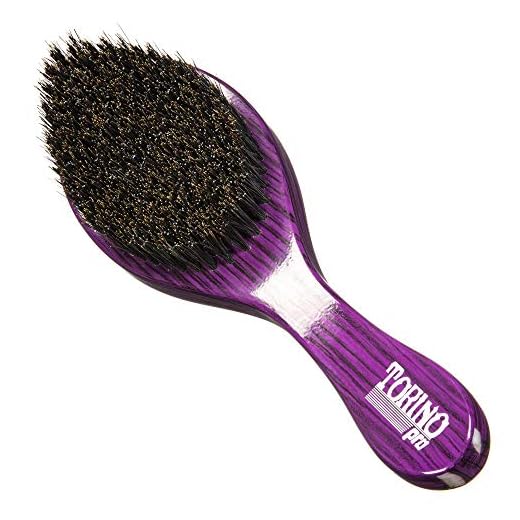 Torino Pro Wave Brush #600 By Brush King - Medium Hard Curve 360 Waves Brush - Made with Reinforced Boar & Nylon Bristles - A True Texture Medium Hard (360 Waves Brushes)