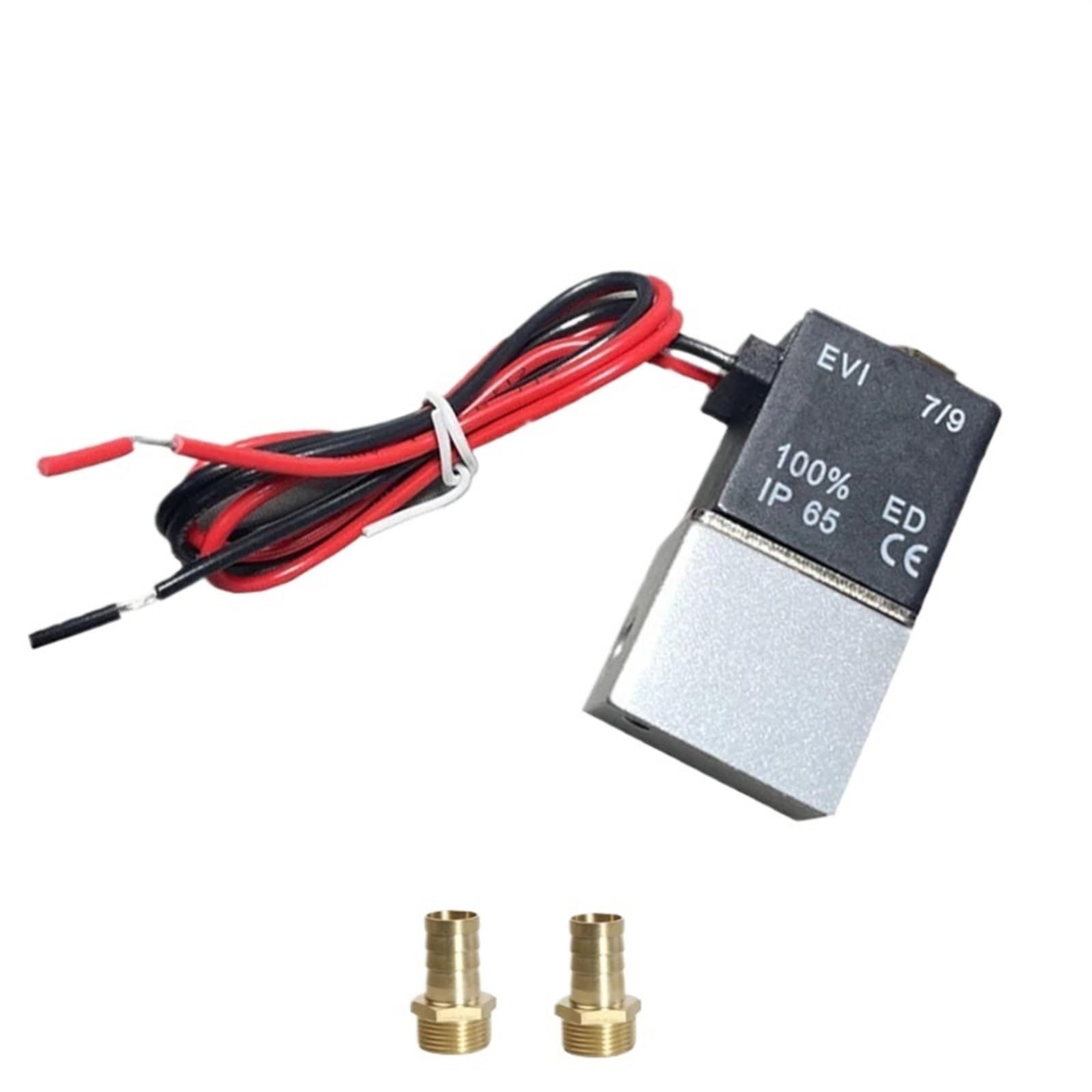 Électrovanne pneumatique anti-fuite 12V en aluminium normalement fermée pour air