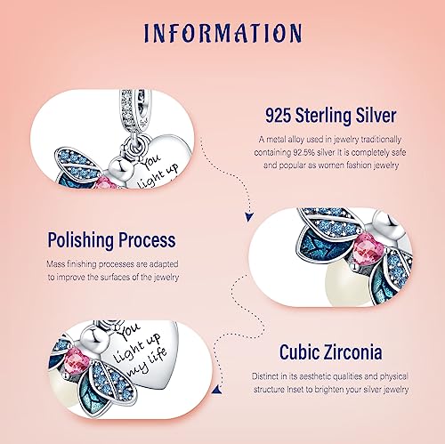 Image of Mothers Day Birthday Number Love Family Friendship Graduation Auntie Grandma Dad Mom Charms for Pandora Bracelets Necklaces, Gifts Women, for Anniversary Valentines Christmas