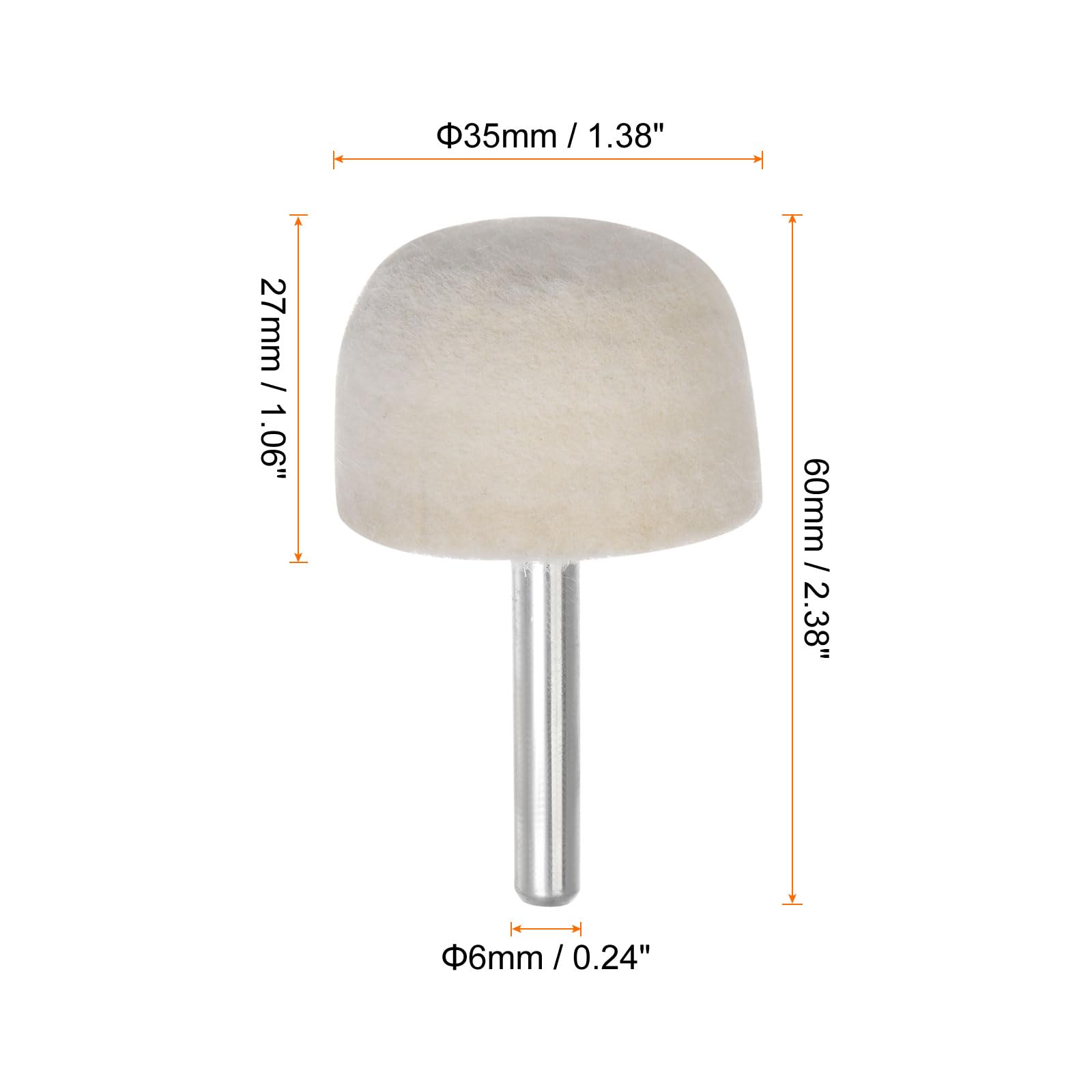 20 Punte Feltro Per Lucidatura 4mm - Per Trapano O Utensile Rotante, Testa 1/8" - Foto 8