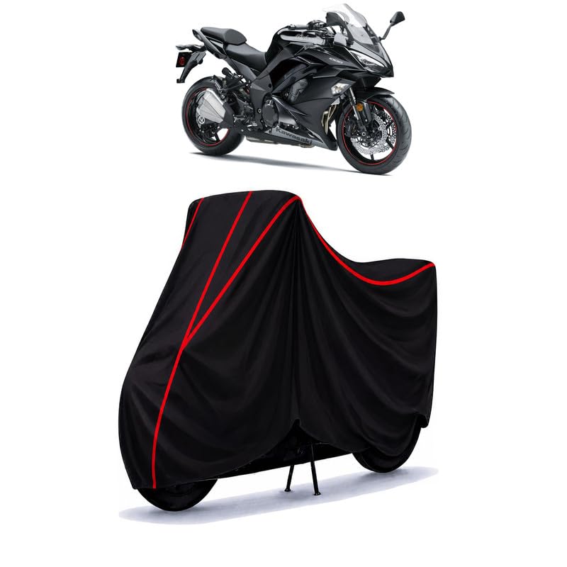 Image of Ninja 1000 Water Resistant Bike Cover for All Motorcycles & Rain | Heavy Duty Taffeta Fabric | UV Protection, Dustproof, Scratchproof | All Weather Two Wheeler Body Cover with Elastic Bottom