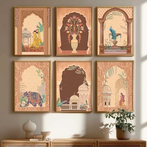 Image of kotart Painting for Wall Decoration - Pichwai Wall Art Painting for Living Room Bedroom Office Room Decor - Premium Digital Paintings with Frame for Home Decoration (10X13 INCH, B)