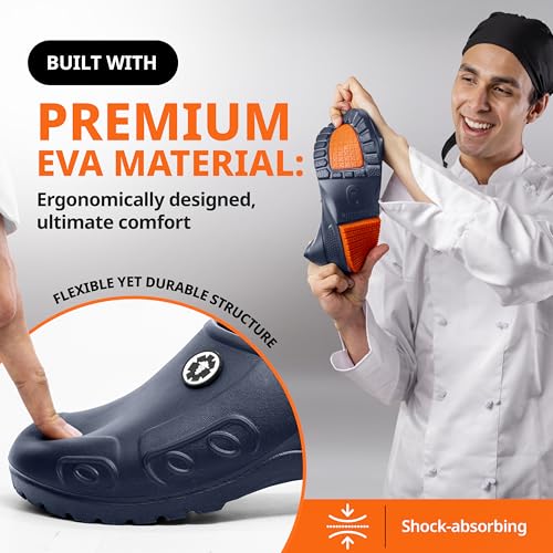 Image of YUNGPRIME Men's and Women's Slip-Resistant Work Shoes - Nursing - Chef Shoes