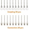 Ceiling Fan Pull Chain Extender 16 ft 4.5 mm Stainless Steel Beaded Chain with 10 Connectors, Fan and Light Pull Chain Extension for Fixtures