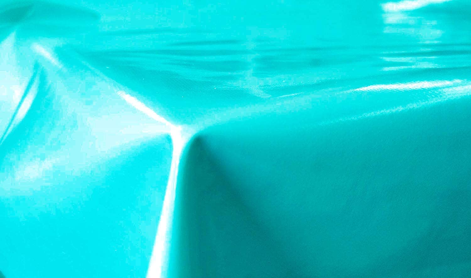 Jolee Tablecloths Plain Turquoise Plain Colour Wipe Clean Pvc Vinyl Tablecloth And Sizes (, 140Cm X 110Cm Long Rectangle)