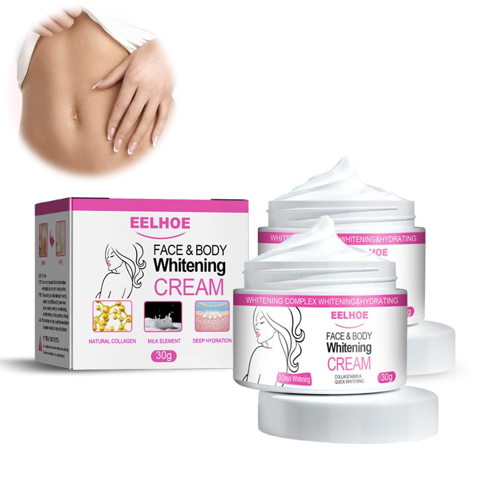 AzoneeFace and Body Whitening Cream for Women, 50g Powerful 3-Day Whitening Cream for Body, Legs, Knees, Underarms, and Sensitive Areas (2PCS)