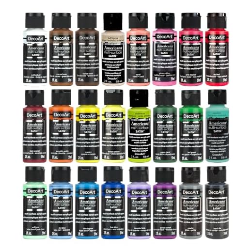 DecoArt Satin Acrylic Paint Set - 24 Colors