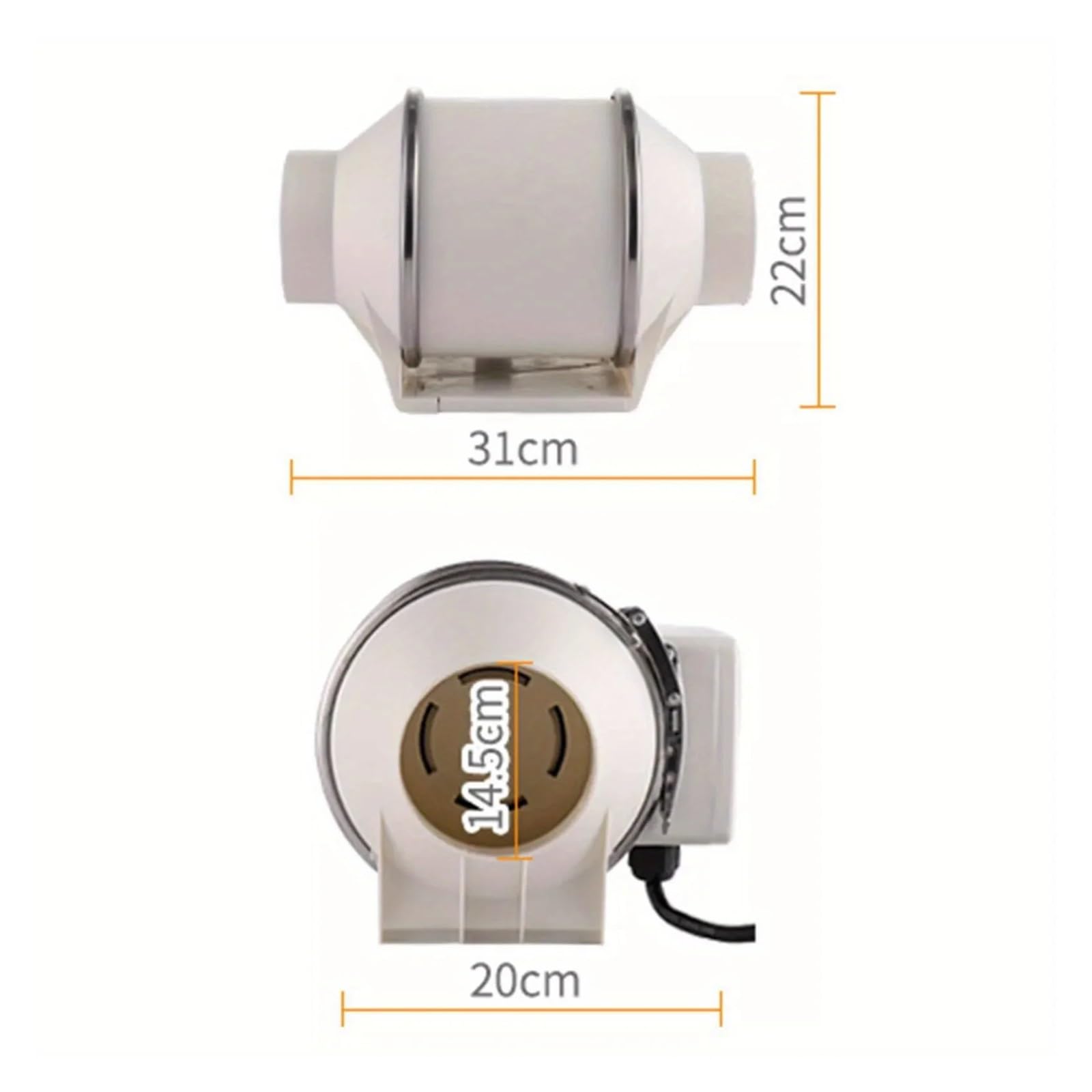 Ventilador de conducto en línea 4'', 5'' y 6'', ventilador extracción silencioso for conductos(4 Inch)