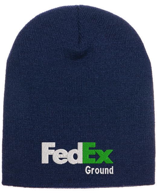 BestSyracuse FedEx Ground Embroidered Beanie Cuffed or Cuffless Black or Navy Comfortable Warm Winter Hat