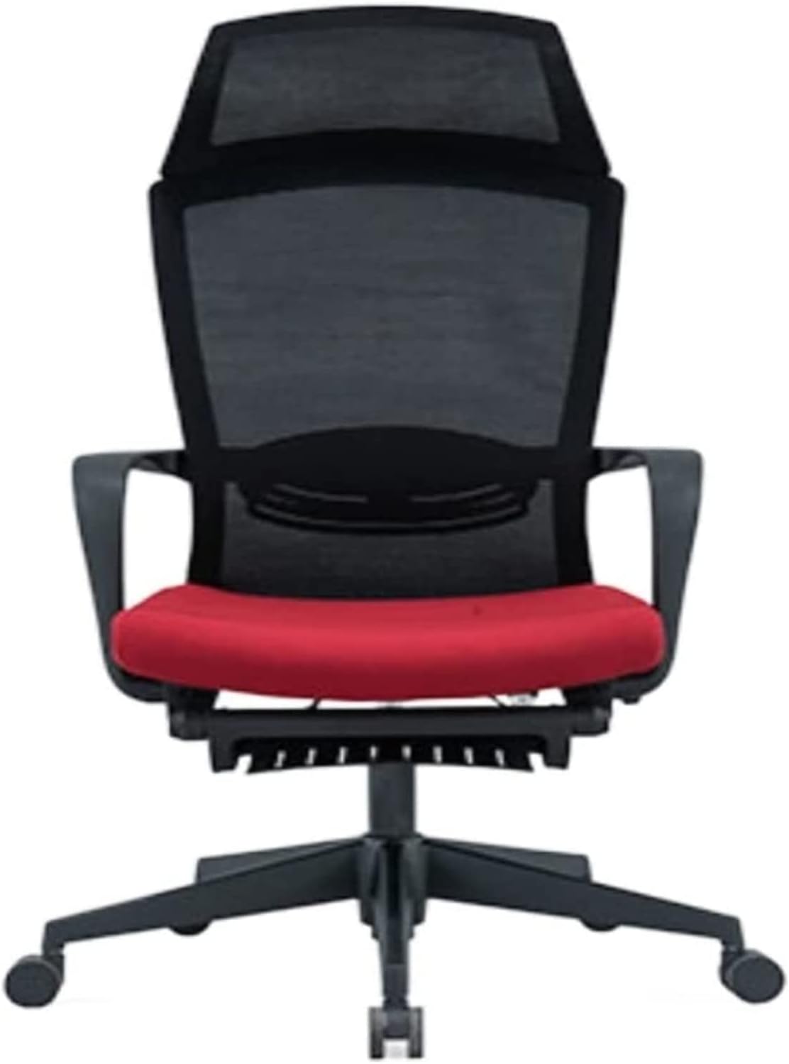 LQX Silla de oficina, cojín de esponja, respaldo de malla transpirable con pedal de pie, silla ergonómica de computadora, silla reclinable, altura ajustable, tamaño C,