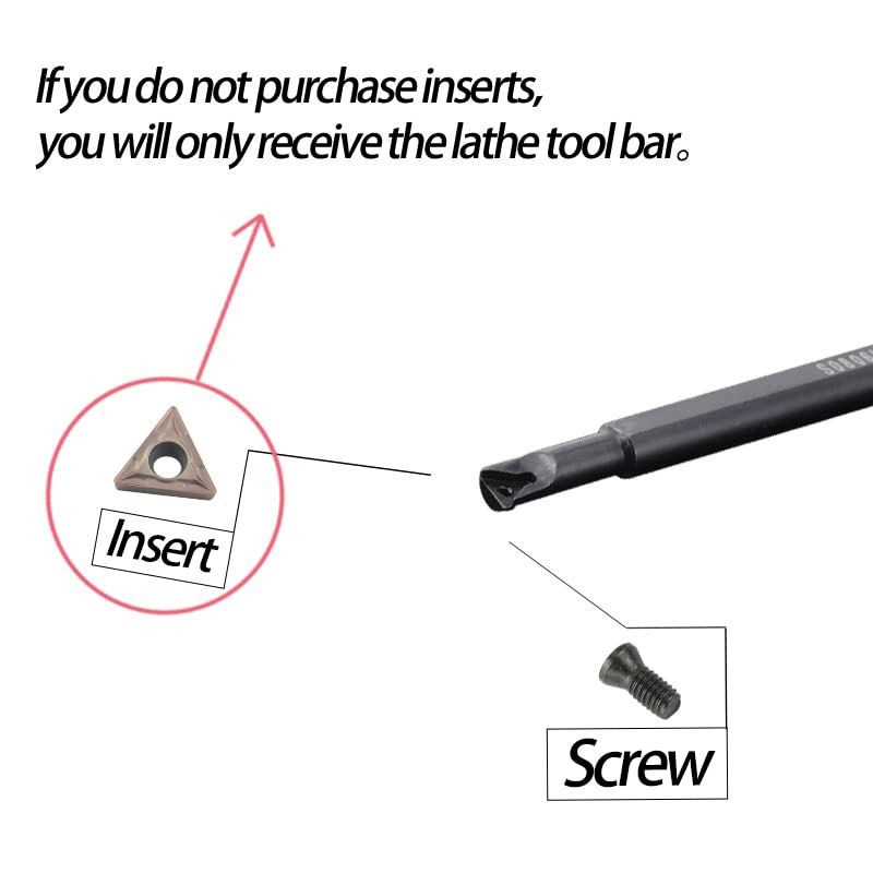 Tool Part for S0806-STUBR S1005K-SWUBR06 S10K/S12M-11-16 S06K-STFBR06-12 Use CNInsert TBGT060102L/R Insert Internal Turning Tools - (Angle: TBGT060104L H01 / Shank Diameter: S0806J-STUBR06)