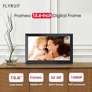 Digital Picture Frame, Frameo 15.6 inch Large Digital Photo Frame WiFi, 1920 * 1080 IPS FHD Touchscreen, 32GB Storage, Instant Share Photo Video, Gift for Mom
