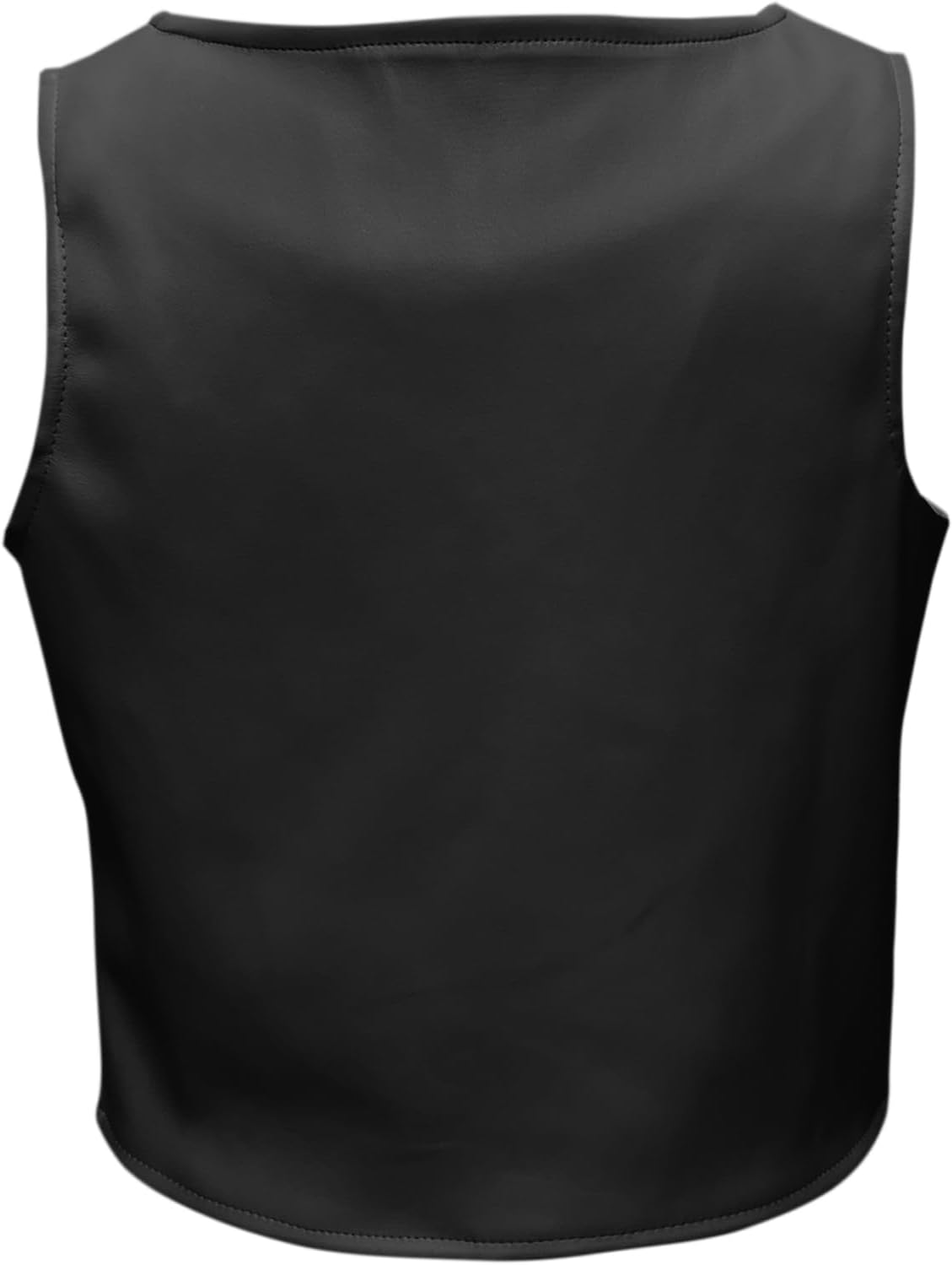 Fallorchid Girls Faux Leather Vest Fashion Button Sleeveless Tank Tops Cute V Neck Jacket Waistcoat Black 13 Years image 4 of 5 B0DRS1B8N3