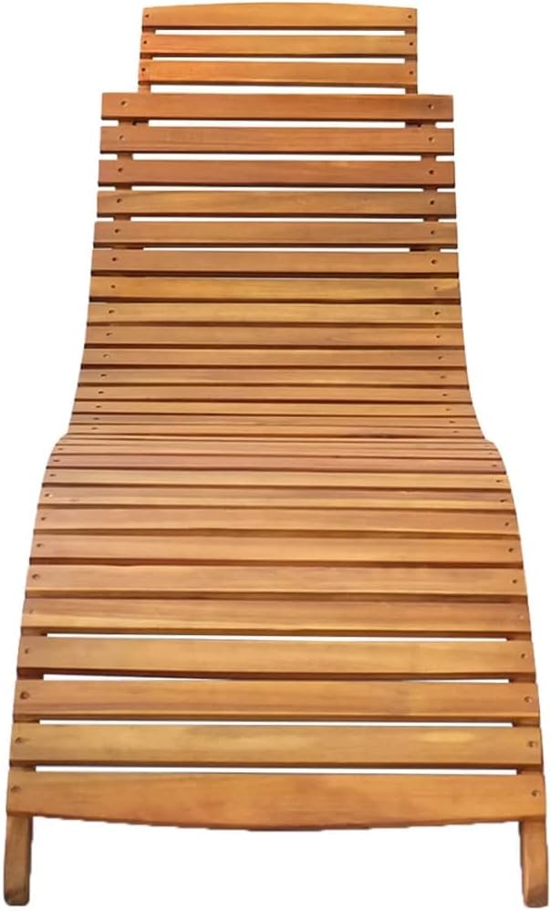 Patio Sun Lounger with Cushion,Outdoor Lounge Chairs,Sunbathing Recliner,Patio Lounge Chair,Garden Sunlounger,Sun Lounge Bed,for Beach,Patio,Backyard, Solid Acacia Wood