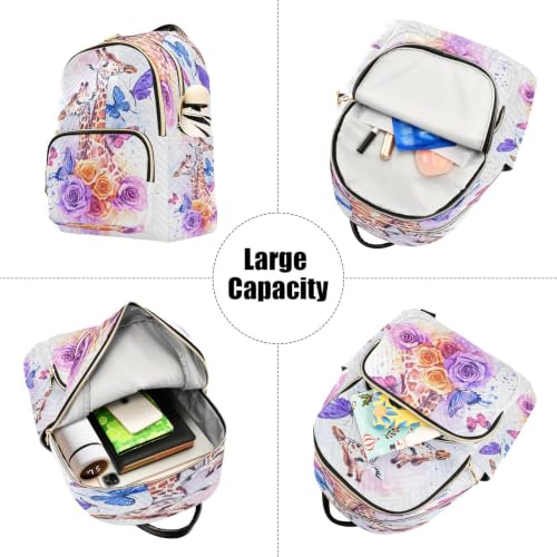 Bolso casual y mochila diaria rosa con diseño de acuarela 5