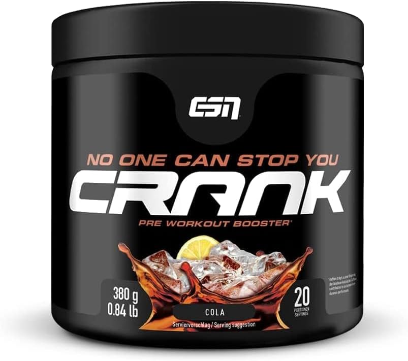 ESN CRANK – Pre Workout Booster voor je perfecte trainingservaring – 380g (Cola)