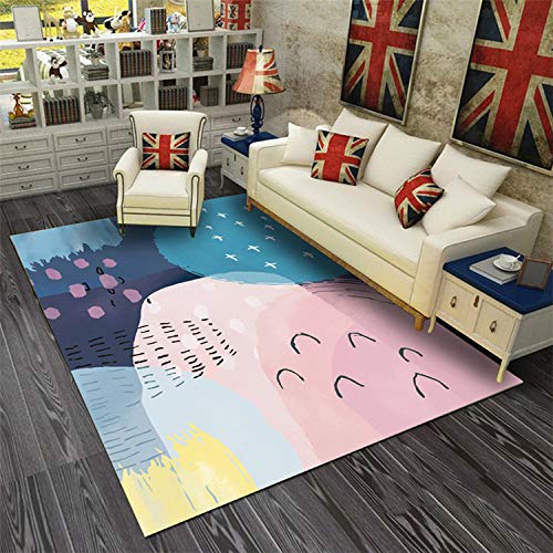 QWEASDZX Alfombra Alfombra De Diseño para El Hogar Alfombra Moderna Diseño De Alfombra Peluda Alfombra Moderna Y Esponjosa Decoración para El Hogar Fácil De Limpiar 80x160cm