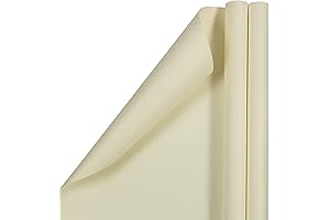 JAM Paper Matte Ivory Cream-Colored Wrapping Paper Adds Luxe to Any Gift