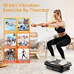 Vibration Plate Exercise Machine: TISSCARE Mini Vibrating Plates for Lymphatic Drainage and Weight Loss, 400Lbs Capacity Full Body Power Shake Workout Platform for Home Cardio Fitness - Image 2