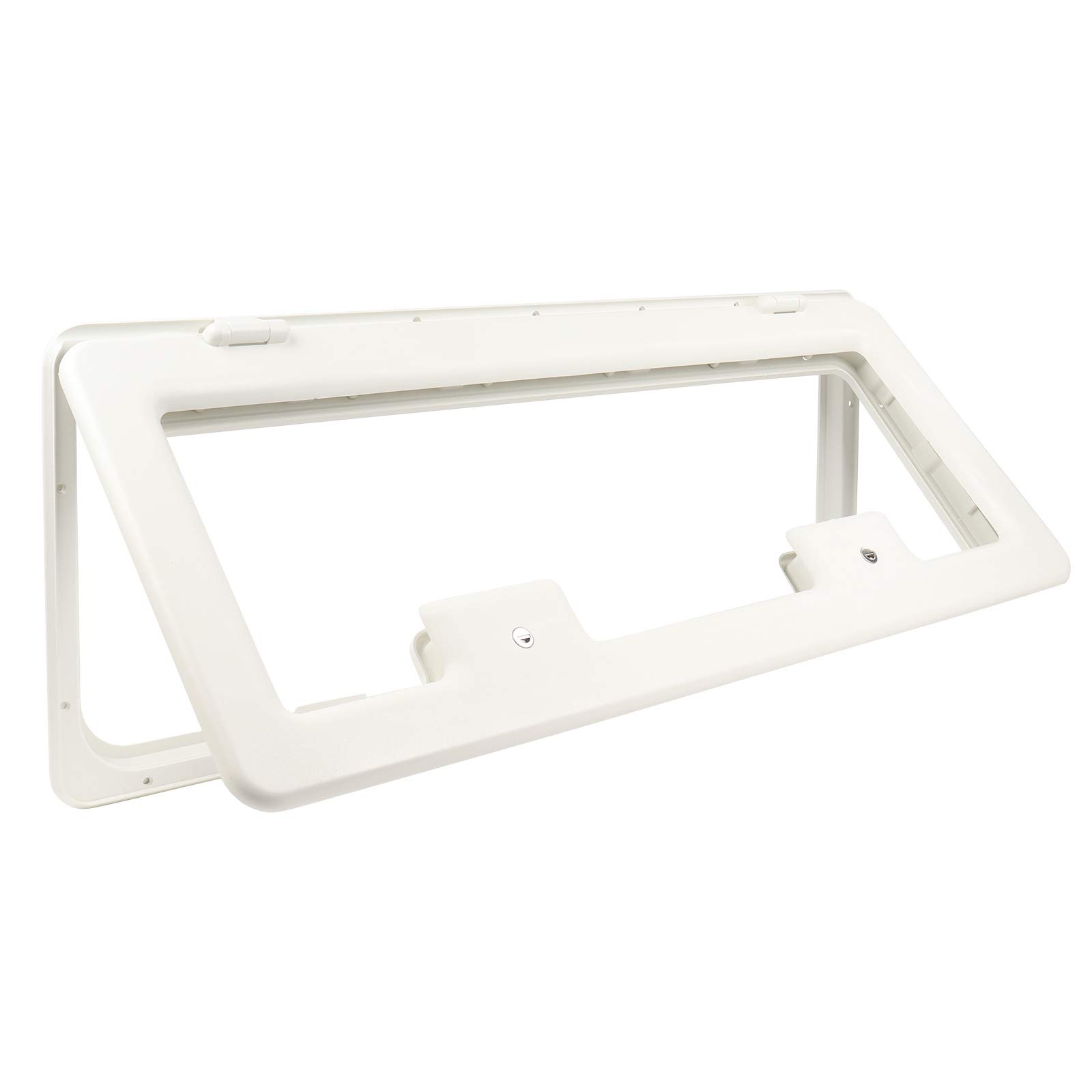 Wohnwagen & Wohnmobil Serviceklappe | 3 Größen zur Auswahl | Weiss | inkl Schließung | Staufachklappe (840x345 mm)