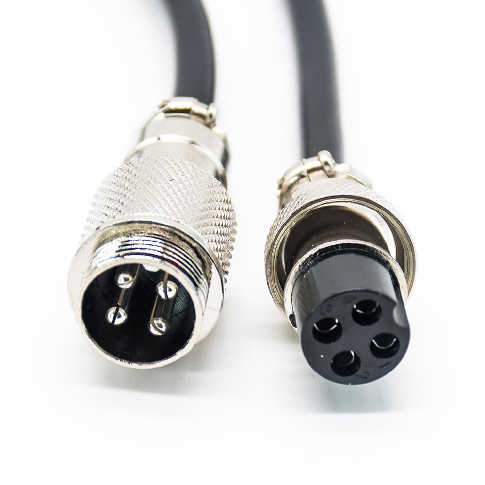 Elecbee 10 conjuntos de cables de 4 pines GX16 macho hembra de aviación de 1 m