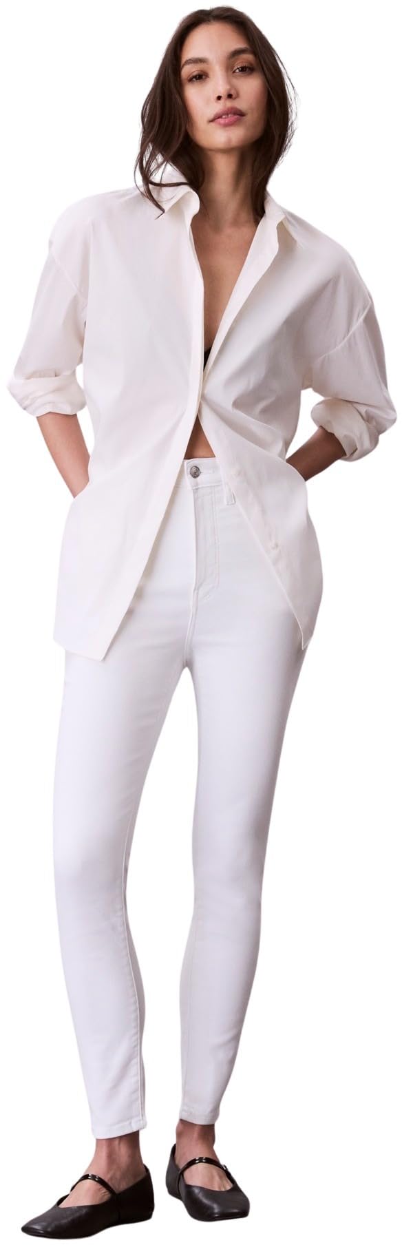 HIGH RISE SKINNY ANKLE JEAN CHAL Kot Pantolon Kadın