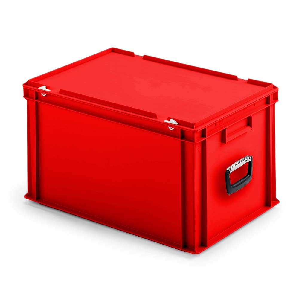 BRB 2 Eurokoffer mit 1 Tragegriff je Stirnseite, LxBxH 600x400x330 mm (rot)