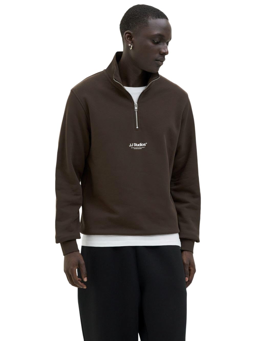 JACK & JONES Mens 1/4 Quarter Zip Sweatshirt