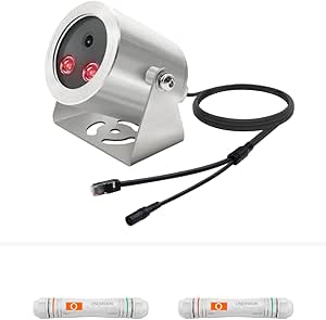 LINOVISION 4K Explosion Proof Camera with 2600ft Long Distance POE Transmission, POE Network Camera with Stainless-Steel Case, 100ft Night Vision, for Refine Factory/Ocean Oil Field/Gas Station asin的图片