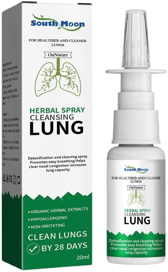 BVSPA 5pcs 20ml Lung Detox Herbal Cleanser Spray For Smokers Clear Nasal Congestion Snore Anti Spray Relief Stop Snoring N7M6 Solution