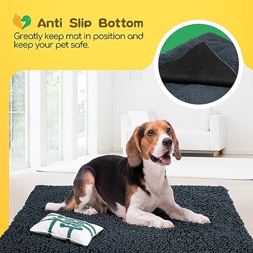 Nobleza Selbstheizende Decke für Hunde & Katzen, Haustiere Wärmematte Winter, Waschbar Wärmedecke Hund, Selbstwärmende Hundematte Flauschig Warme, Thermodecke Hund rutschfest, Grau, 115x70cm