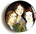 Price comparison product image Ozorath BRONTE SISTERS PORTRAIT BADGE BUTTON PIN (Size is 1inch/25mm diameter) CHARLOTTE ANNE EMILY