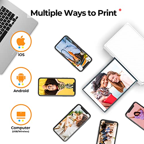 Liene-4x6-Photo-Printer-Photo-Printer-100-Sheets-Full-Color-Photo-Portable-Instant-Photo-Printer-for-iPhone-Thermal-Dye-Sublimation-Wi-Fi-Picture-Printer-w-100-Sheets-Paper-3-Cartridges
