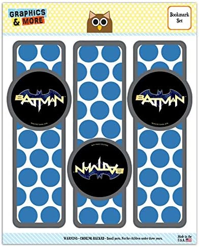 Amazon.com : Batman Logo Set of 3 Glossy Laminated Bookmarks : Office ...