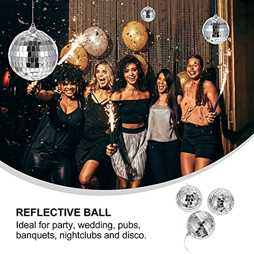 jojofuny 3 Pcs Disco Espelho Bola Esfera Bola Ornamentos Festa Fundo Globo Foto Adereços Redondo Pen