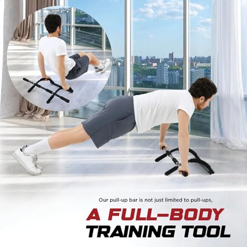 Barre De Tractions Porte Barre Traction Chin Up Bar Wall Mounted Pull Up Bar Entraîneur Multifonctionnel Adapté À Divers Exerciceseffort Aux Cadres De Porte Allant De 24 À 32 Pouces De Large – Image 4