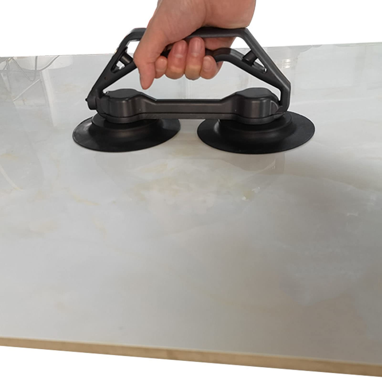 Schimer Glass Suction Cup 2 Claw Strong Suction Power Effort Saving Tiles Lifting Tool for Granite Doors Floors, Schimerhbk3fczr0p