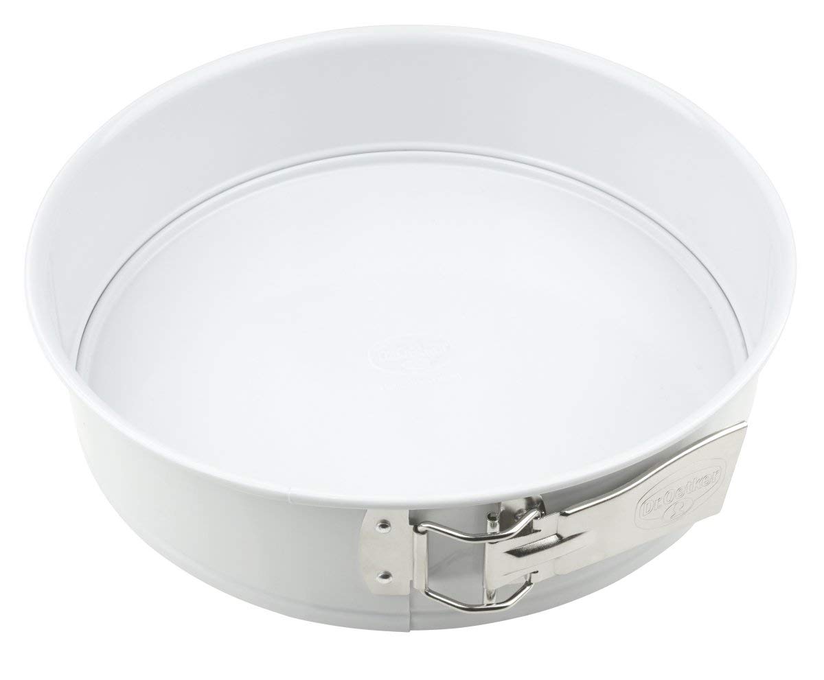 Dr. Oetker Teglia apribile Ø 26 cm White Christmas Baking, stampo rotondo con rivestimento antiaderente, stampo di alta qualità, stampo in lamiera d'acciaio, forma versatile (colore bianco)