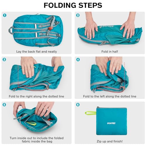 G4Free 24L Hiking Backpack for Women Men, Lightweight Packable for Travel - image 6