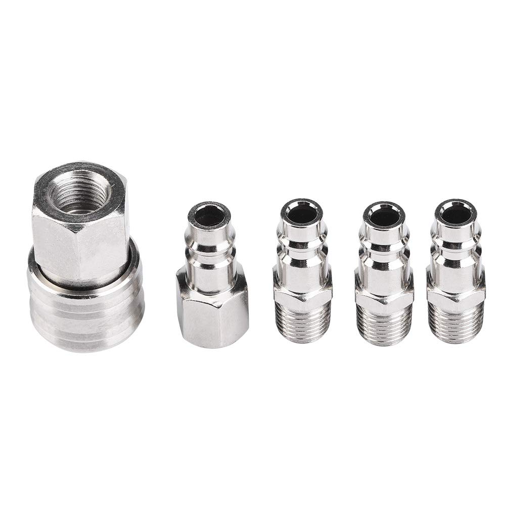 Wakects Tubo d'Aria in Gomma Resistente 15 m, Cavo Pneumatico Flessibile con Chiusura Rapida per Set di Accessori compressore
