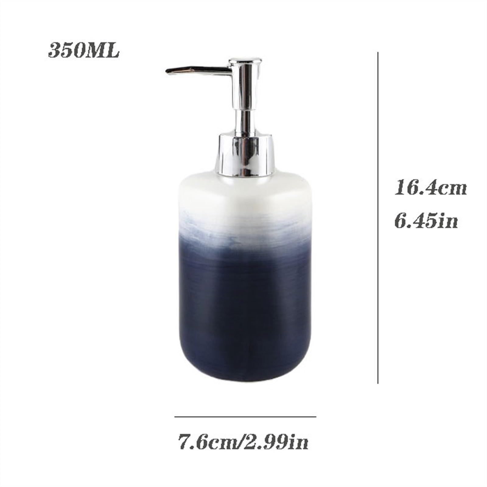 Dozownik do płynów GZSLKSCD 350 ml Dozowniki mydła Ceramiczna butelka na balsam Wielofunkcyjny szampon Żel do kąpieli Oddzielna butelka Butelka z pompką Dozownik do mydła w płynie do kuchni