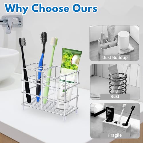 Urbanstrive-304-Stainless-Steel-Bathroom-Toothbrush-Holder-Toothpaste-Holder-Stand-Bathroom-Accessories-Organizer-Silver